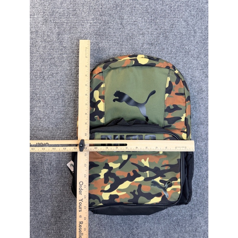 Puma Duo Combo Pack Backpack Lunchbox Set Olive Camo Green Black OS PE1111-340 - Picture 4 of 6